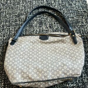 Fabric Grey and Navy Luis Vuitton Handbag